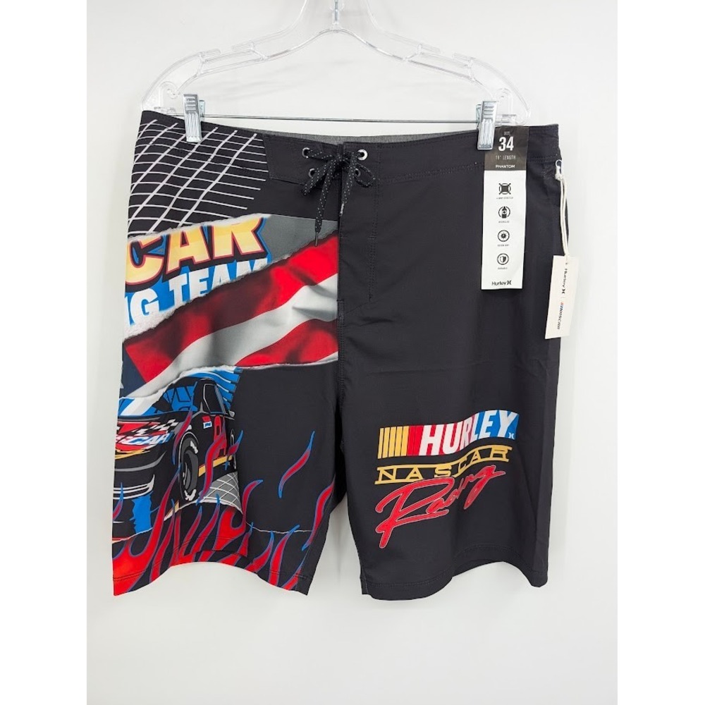 Hurley NASCAR Phantom-Eco Racing board shorts black Men's NWT sz 34